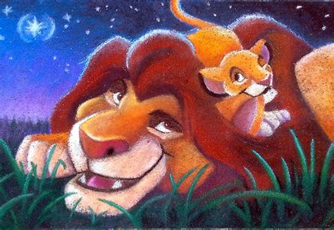Lion King Under The Stars Chalk By Charfade On Deviantart