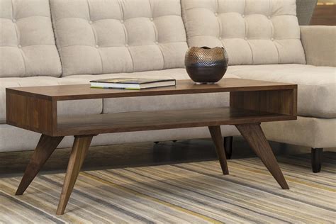 Mid Century Modern Coffee Table Solid Wood Handmade
