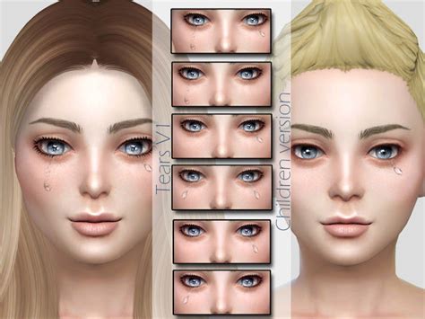 Tears V1 Children Version At Msq Sims Sims 4 Updates