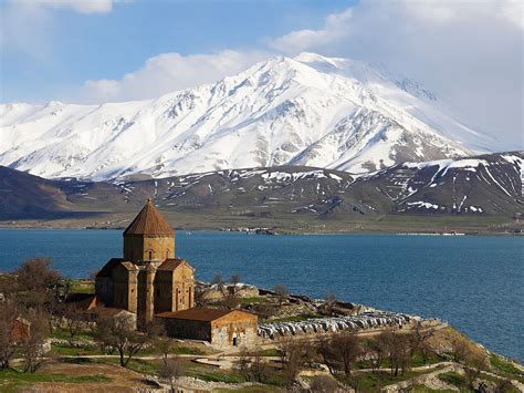 Armenian Church And Lake Van East Anatolia Province Turkey Anatolia