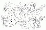 Coloring Treasure Map Pirate Maps Printable Coloringhome sketch template