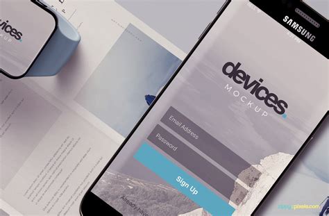 9 Beautiful Mobile App Mockup Psd