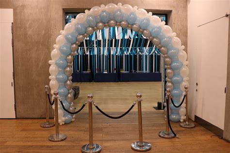 Pale Blue And White Wedding Balloon Arch Nottinghamshire Balloon