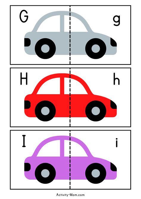 Car Alphabet Matching The Activity Mom