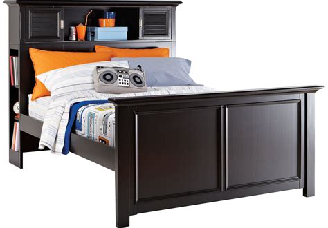 Bring a modern look to your living space with this contemporary bedroom collection. Belmar Black 3 Pc Full Bookcase Bed - Full Beds Colors ...