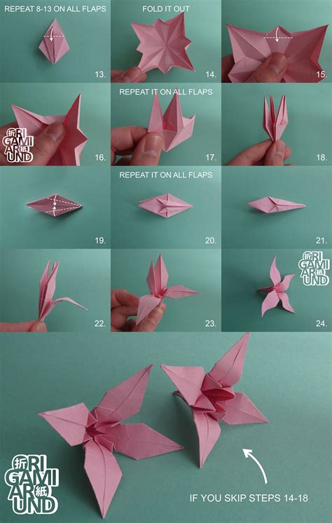 How To Fold A Traditional Origami Lily Origamiaround On Patreon