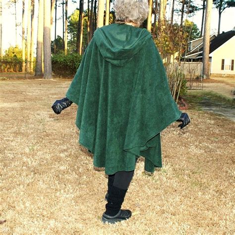 Hooded Wrap Shawl Cape Cloak Or Ponchohunter Green Anti Etsy Shawls
