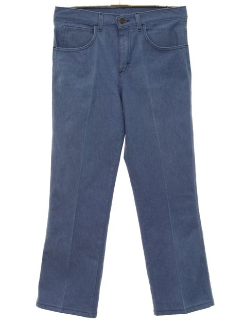 Retro Seventies Flared Pants Flares 70s Shepler Mens Pale Blue