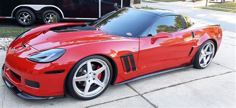 Chevrolet Corvette C6 Red With Adv1 Adv5 Aftermarket Wheels Wheel Front