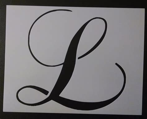 Large Big Script Cursive Letter L 11 X Custom Stencil Fast Free