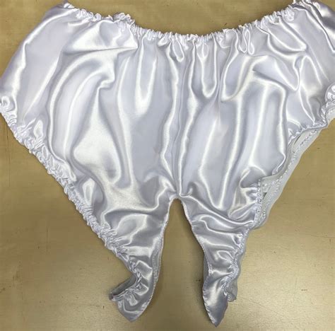 Erotic Satin Crotchless Knickers Made To Measure Panties Etsy