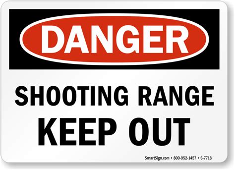 Danger Shooting Range Keep Out Sign Sku S 7718