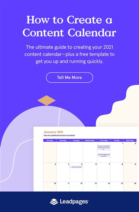Free Content Calendar Template For 2021 Content Calendar Template