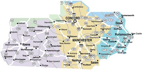 Map Of Southern Nh Zip Code Map