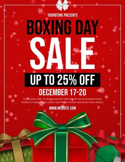 Boxing Day Sale Sale Flyer Boxing Day Flyer