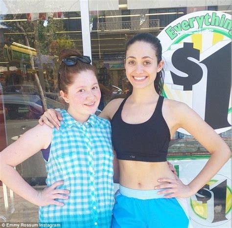 Emmy Rossum Flashes Taut Stomach While Filming Scene For Shameless In