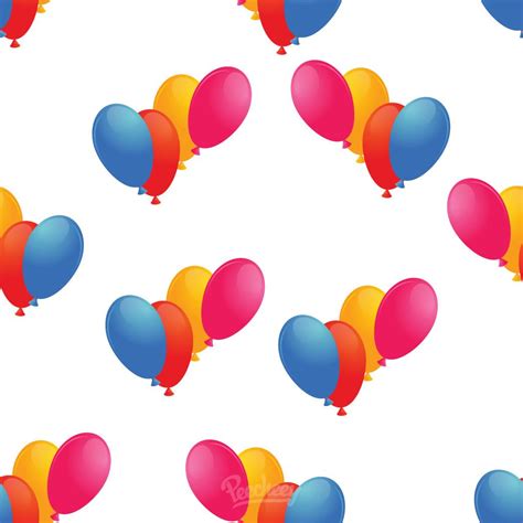 Colorful Simple Seamless Balloon Pattern Vector Download
