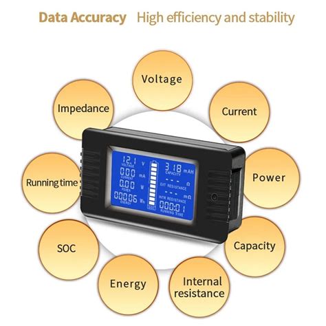Dc Battery Monitor Meter With Lcd Display0 200v 0 300a Voltage Current