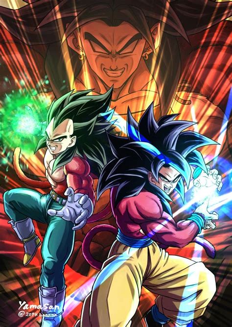 Goku And Vegeta Ssj4 By Yamasan Dragon Ball Art Goku Dragon Ball Super