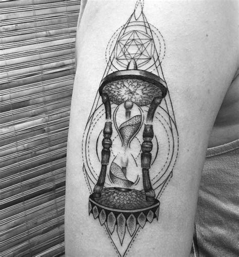 Dotwork Hourglass Tattoo By Ariel Nirakara Creative Tattoos Unique