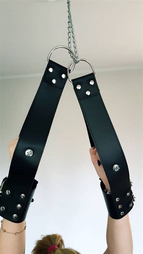 Suspension Handcuffs For Hanging Leather BDSM Bondage Etsy Sweden
