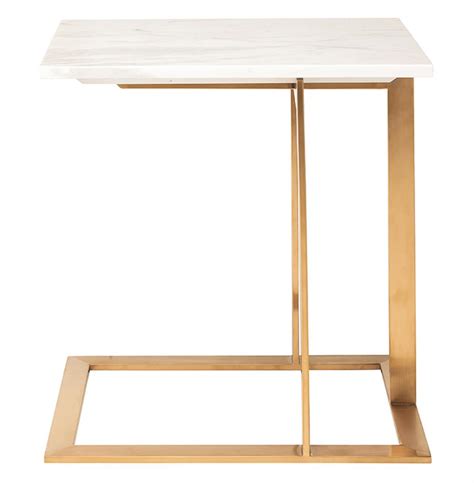 Free shipping on selected items. Rosalie Hollywood Regency Gold Steel White Marble Side End Table