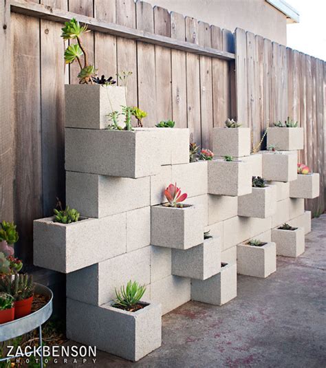 Use the blocks to create a wall to provide privacy or divide property. Succulent Planter Wall - Contemporary - Landscape - San ...