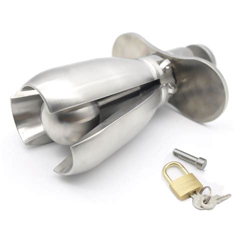 Male Stainless Steel Bondage Stretching Lock Men S Chastity Device