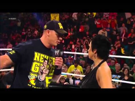 Wwe Raw 111912 John Cena And Aj Lee Kiss To The Dismay Of Vickie