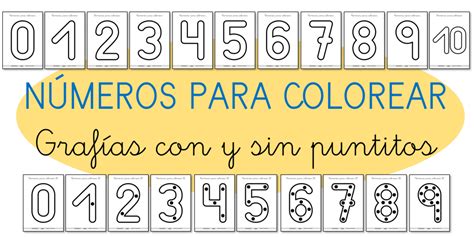 Numeros Del 1 Al 10 Con Imagenes Para Colorear