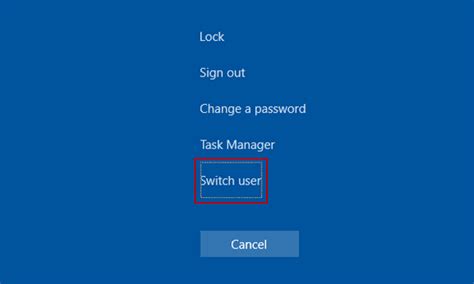 Switch User Option Missing From Windows 10 Login Screen Windows Basics