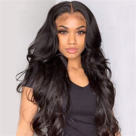 body wave lace front wigs human hair pre plucked 13x4x1 t part body wave