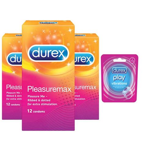 durex pleasuremax condoms 12 s x 3 units durex play vibration ring