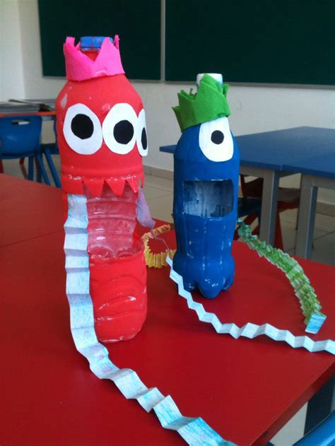 Plastic Bottle Monsters Crafts For Kids Monster Party Crafts