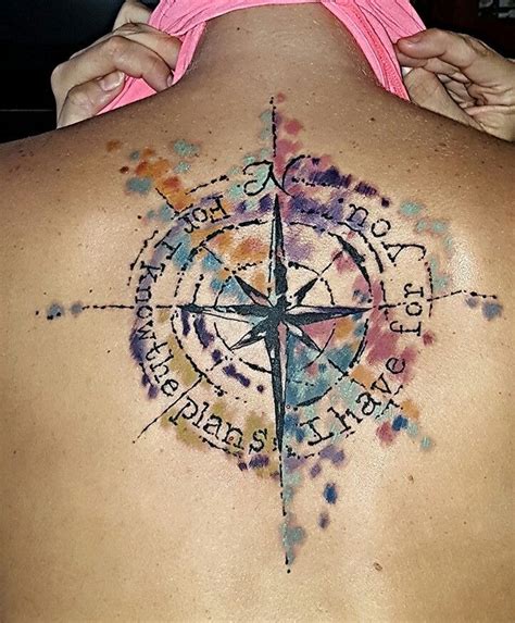 100 Awesome Compass Tattoo Ideas Watercolor Compass Tattoo Compass