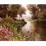 Flower By The Edge Of River  Louis Aston Knight Oil Painting