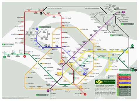 Singapore Mrt And Lrt Train Rail Maps