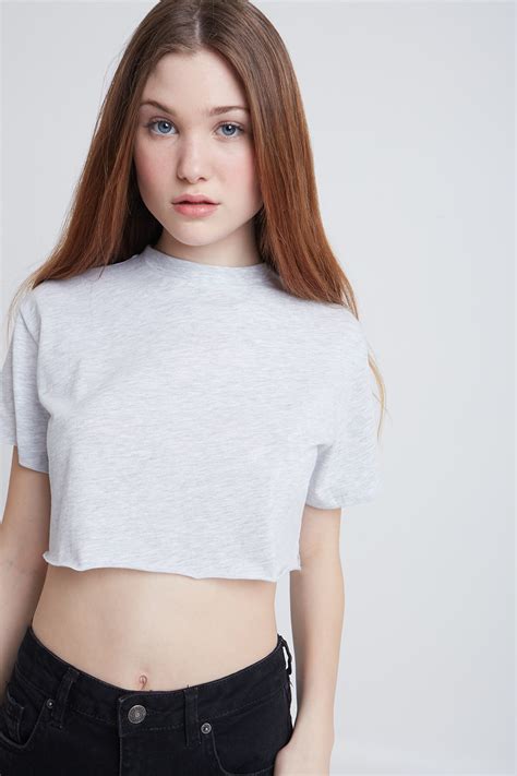 Cropped Raw Hem T Shirt Collection 2020 Subdued