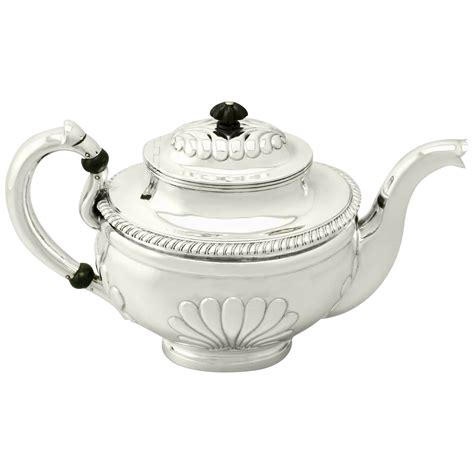 Antique Christofle Silver Plate Breakfast Teapot 1850 1900 France For