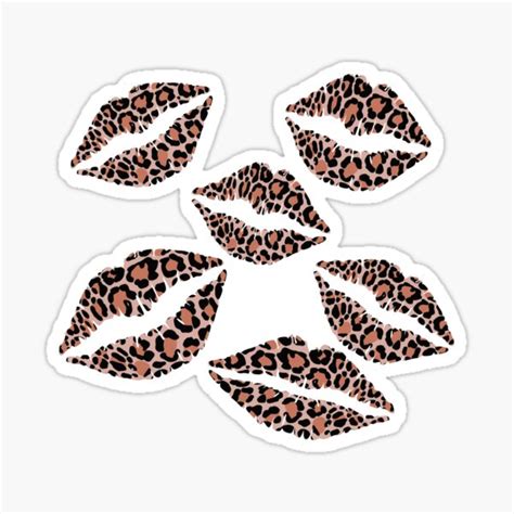 Leopard Print Lips Sticker For Sale By Sjaphoto Redbubble