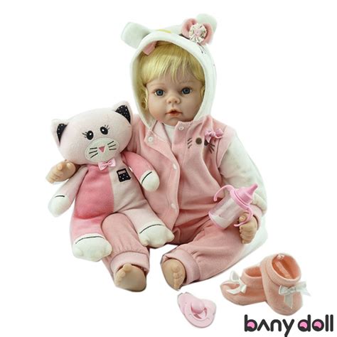 Little Cat Girl Lifelike Silicone Baby And Cat Doll Baby Doll Toys