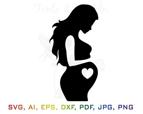 Pregnant Woman Svg Silhouette Pregnant Lady Mother S Day Svg T For Mom Svg T For Her