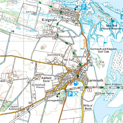 Os Map Of Buckie And Keith Explorer 424 Map Ordnance Survey Shop