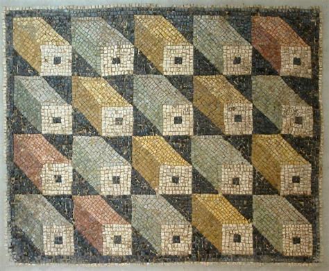 Roman Geometric Mosaic Floor Pattern Mosaico Murale Tavolo Mosaico