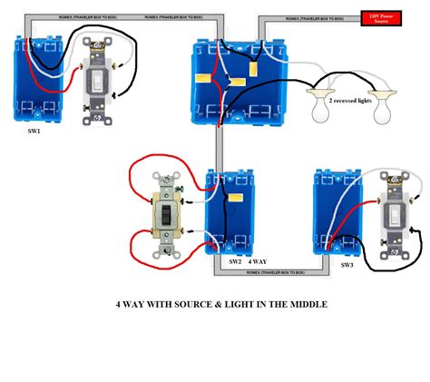 4 Way With Source And Light In The Middleneed Help Wiring