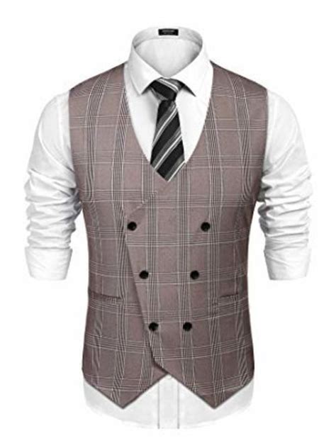 Buy Coofandy Men S Business Suit Vest Slim Fit Twill Dress Waistcoat