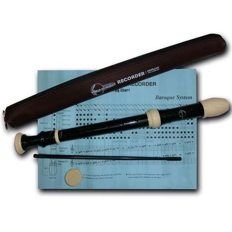 World Of Music Asrb 601 Descant Soprano Recorder With Soft Case