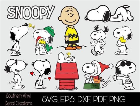 Snoopy Svg Snoopy Charlie Brown Svg Snoopy Clipart Etsy