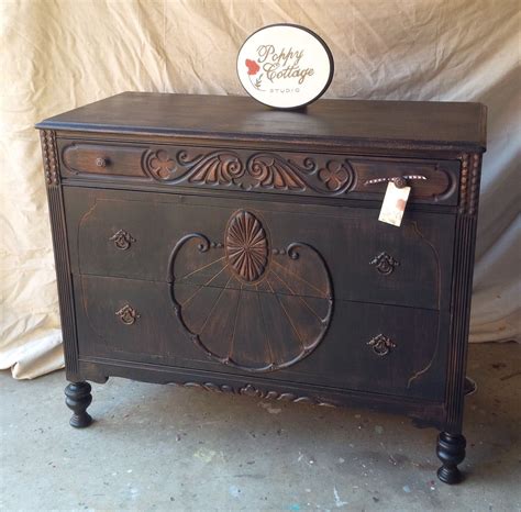 Dresser Vintage Chest Of Drawers Old West Finish By June Moon Of Poppy