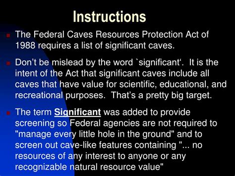 Ppt Significant Cave Designation Process Powerpoint Presentation